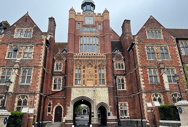 The main gate at Brighton College
