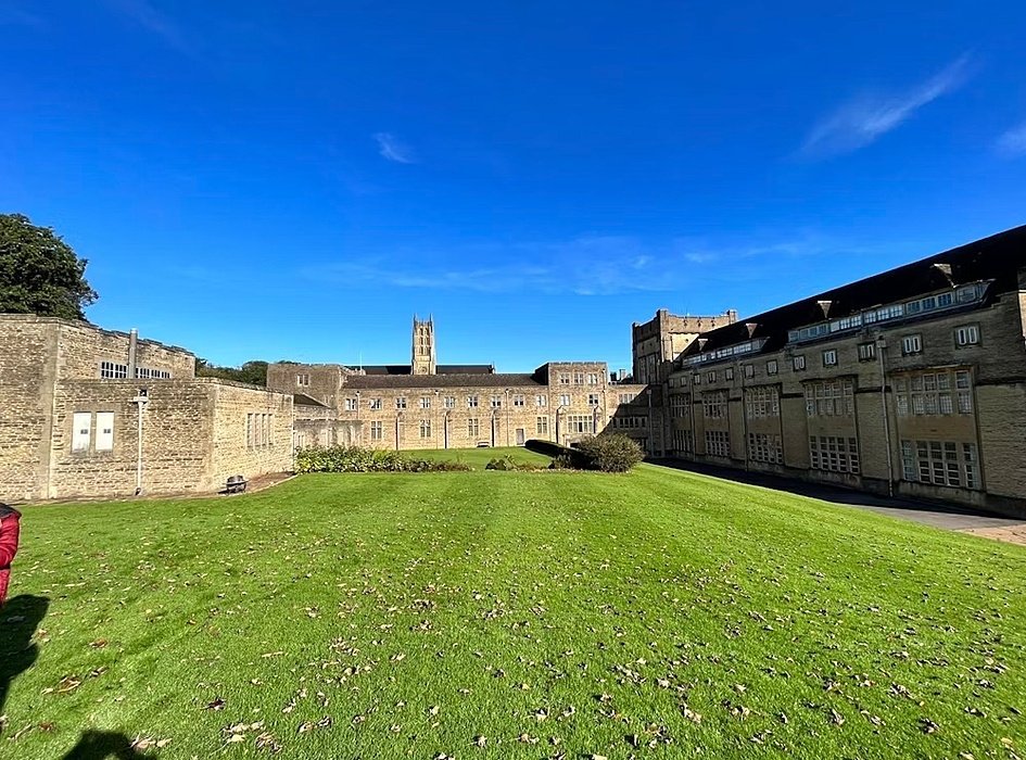 Green infront of Downside House