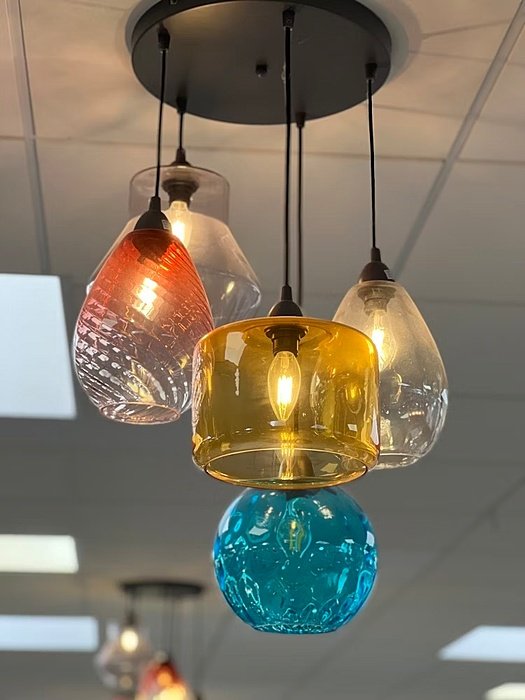 Colourful Glas lamps
