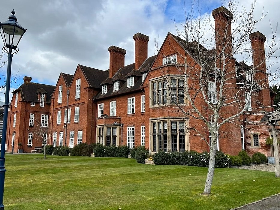 Old red bricked boarding house