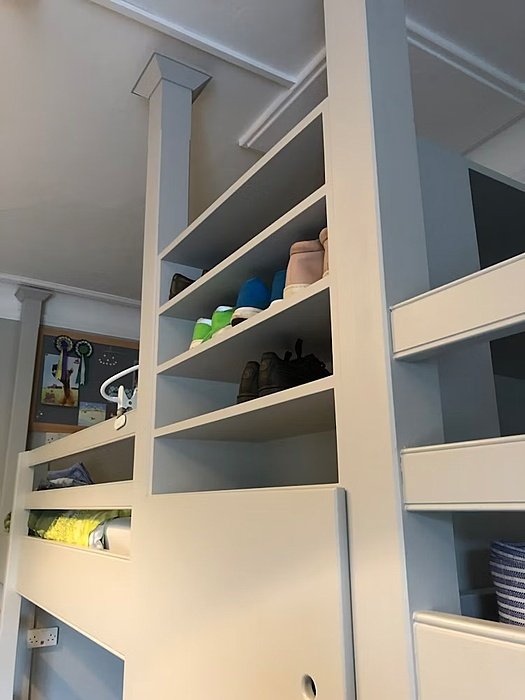 detail of a bunk bed
