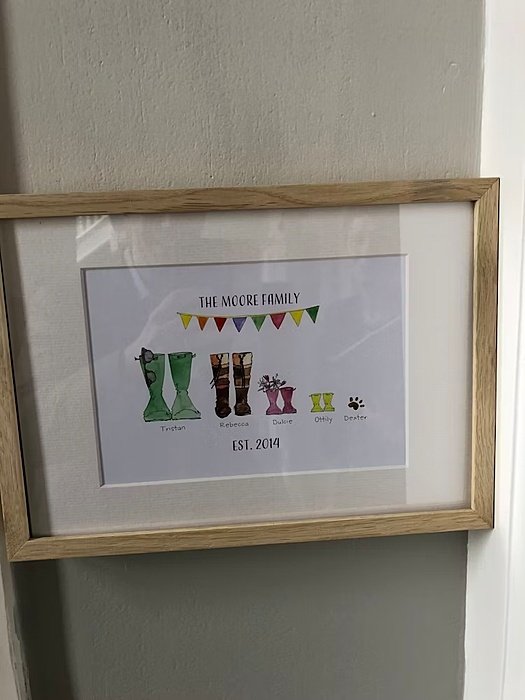 Framed picture of wellingtons