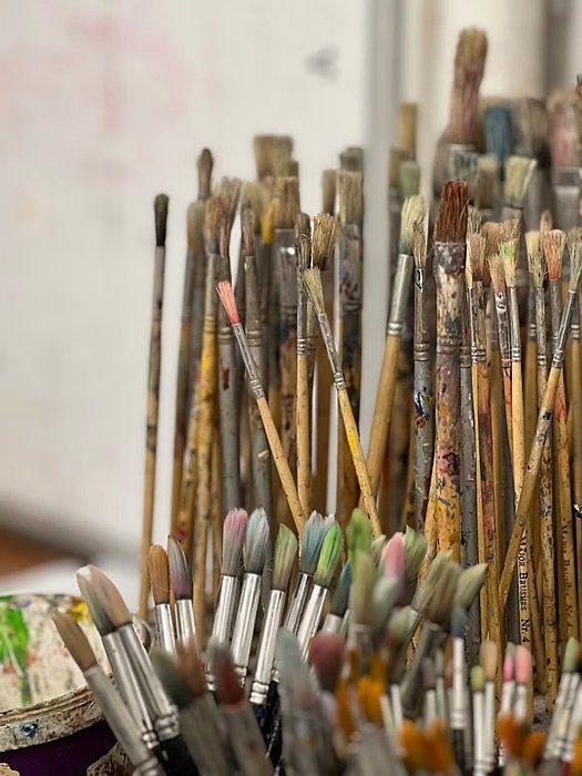 Hundreds of brushes at Sutton Valence School