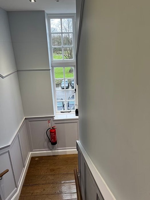 a Boarding house corridor at Westminster House at Sutton Valence School