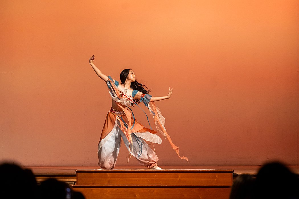 A girl as part of a dance performance at Cheltenham Ladies College