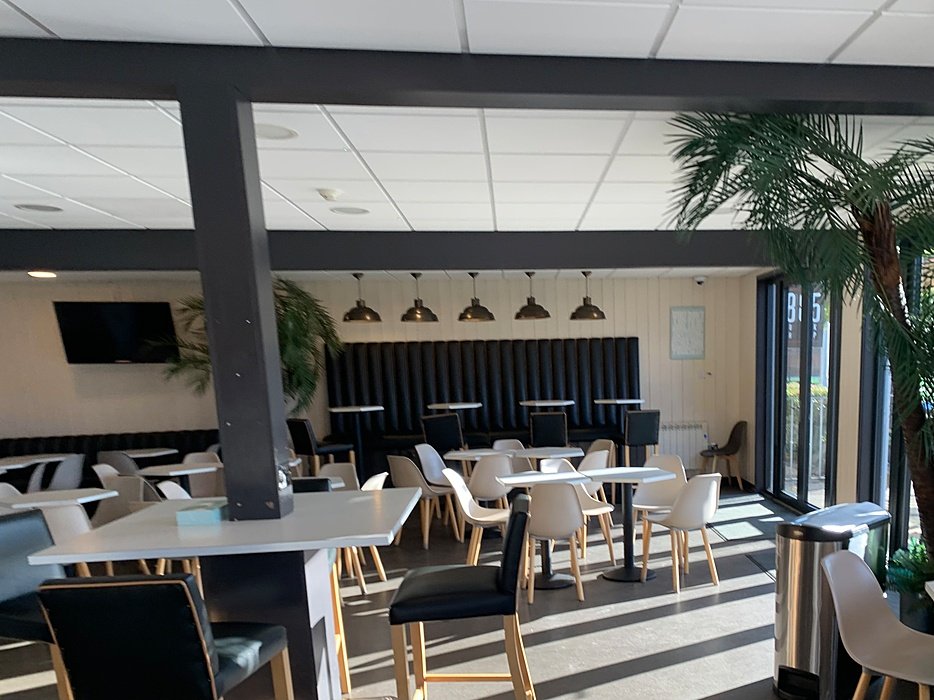 Students coffee bar 1885 Tuck Shop with Tables and Chairs