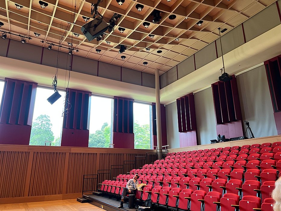 Concert and theatre hall at Wells Cathedral School, top music boarding school UK.