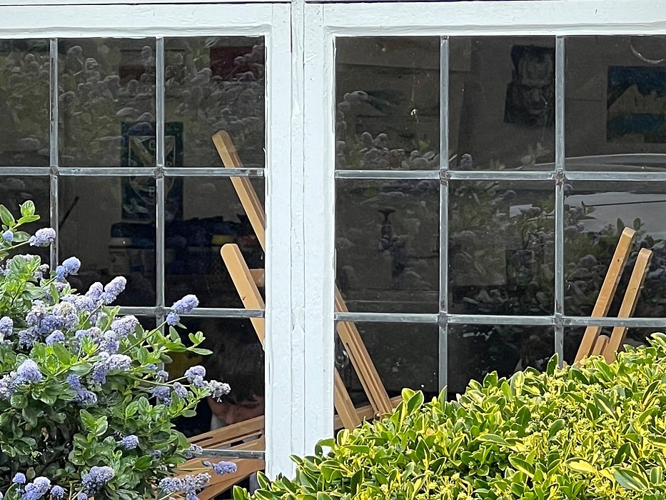 View from outside into the arts department