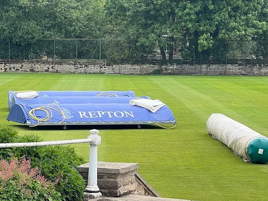Immaculate lawns on Repton's cricket pitches