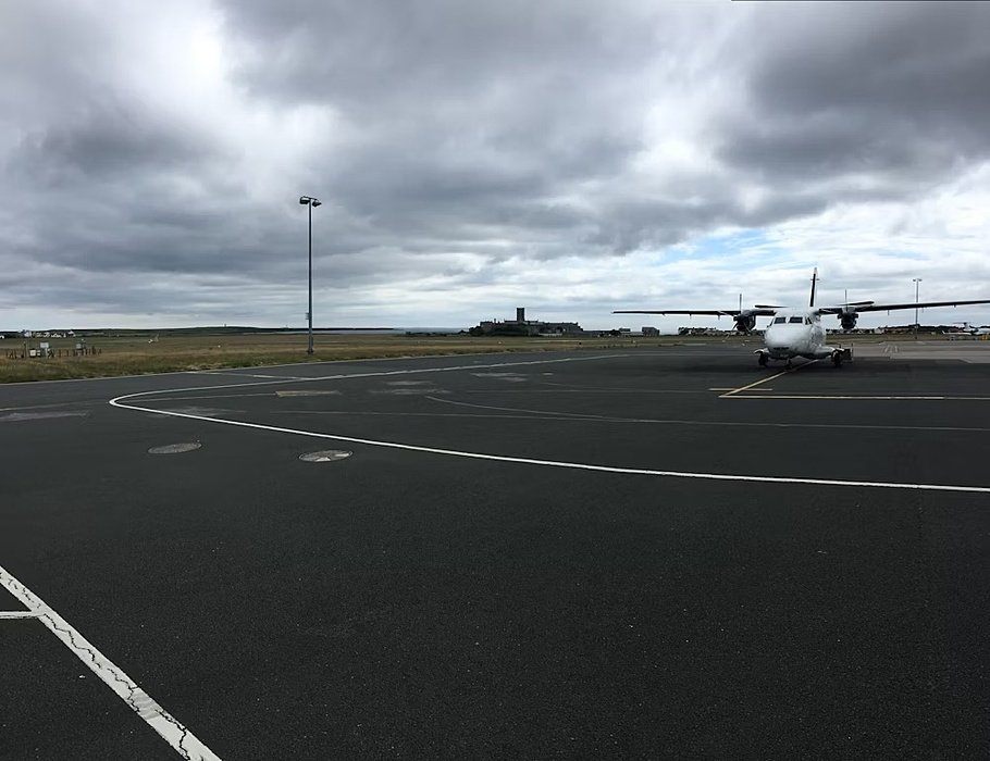 Airport with small plane