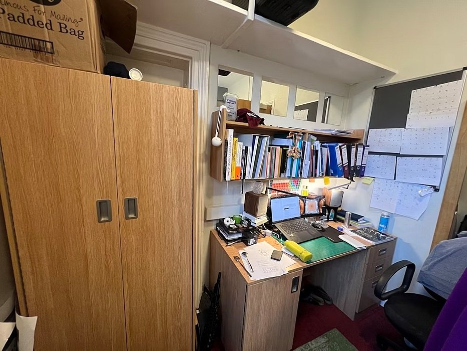 A desktop in a boarding house of the King's School Canterbury