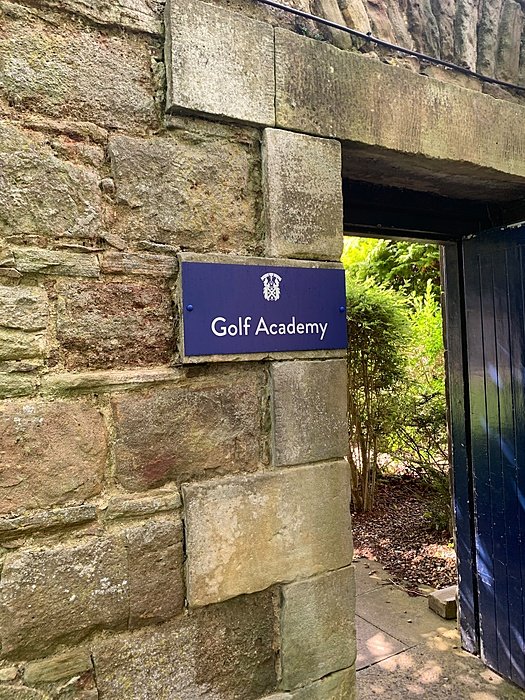 Entrance to the Merchiston Castle Golf Academy.