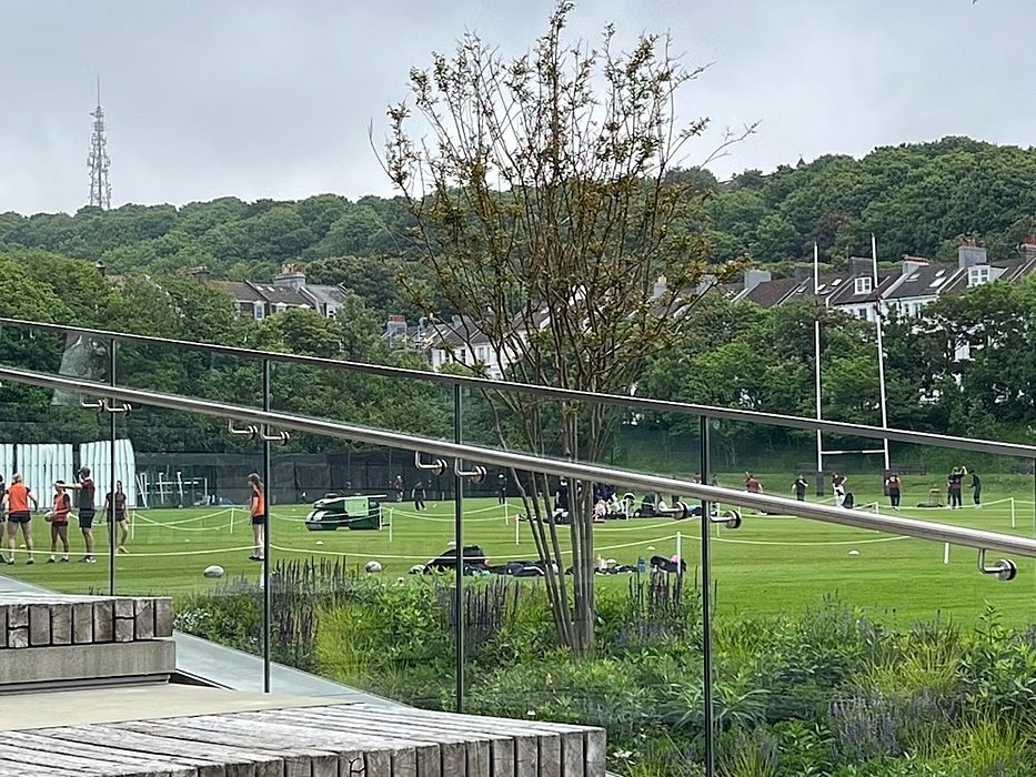 One of several sports pitches at Brighton College