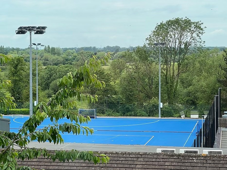 One of the hockey astroturf pitches at Repton School