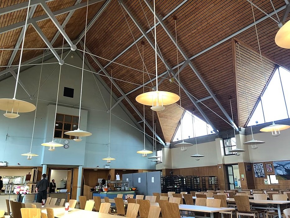 School cantine with high ceiling