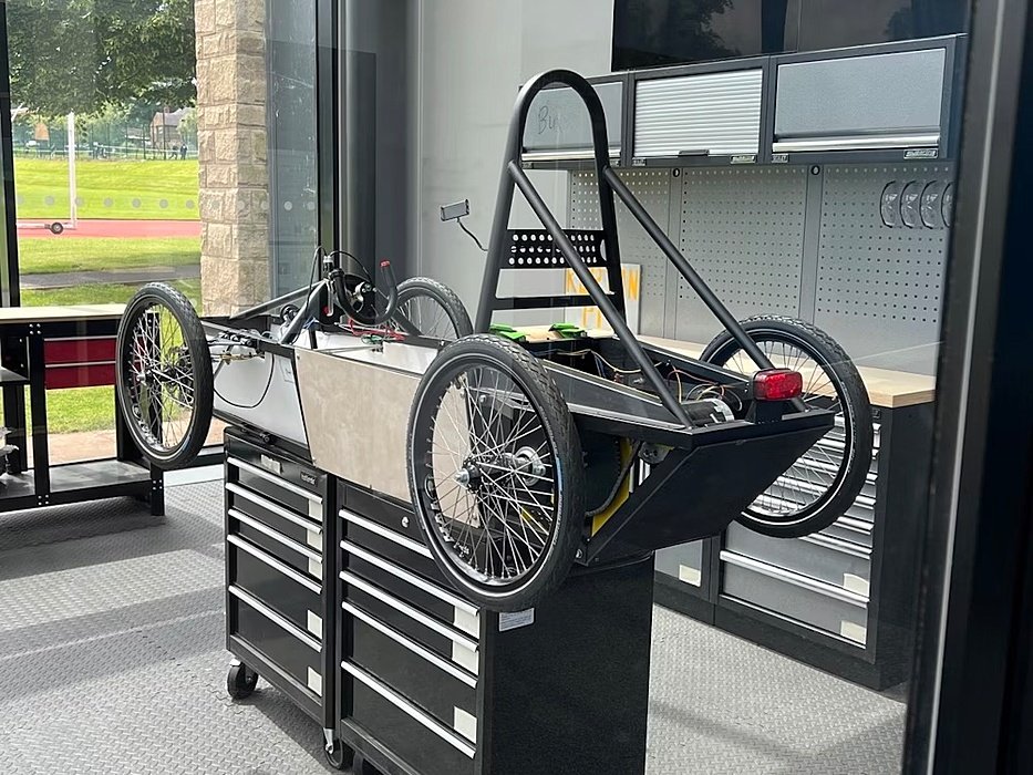 An electric race kart at Repton School