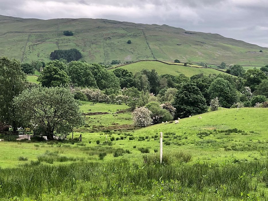 Green countryside and rolling hills as far as the eye can see