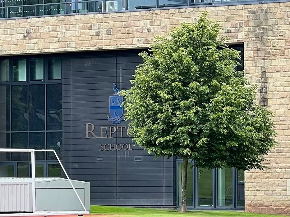 Science Building with Repton s coat of arms
