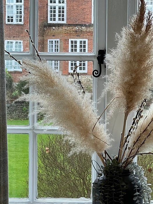 view through the window from a boarding house at Sutton Valence School