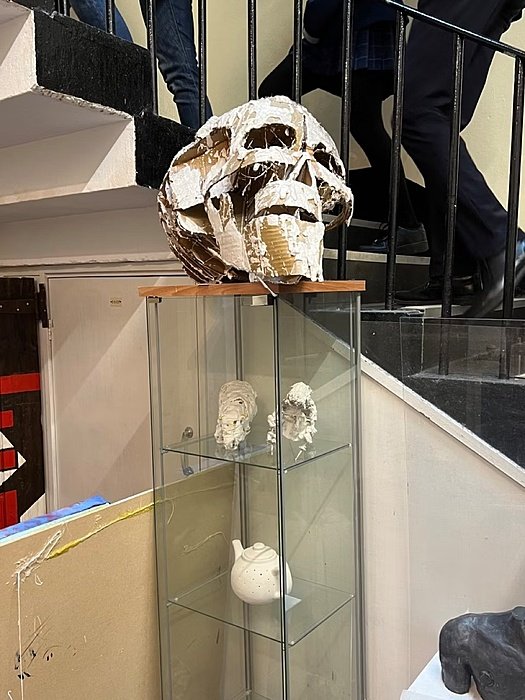 A Skull sculpture from the art department at KESW