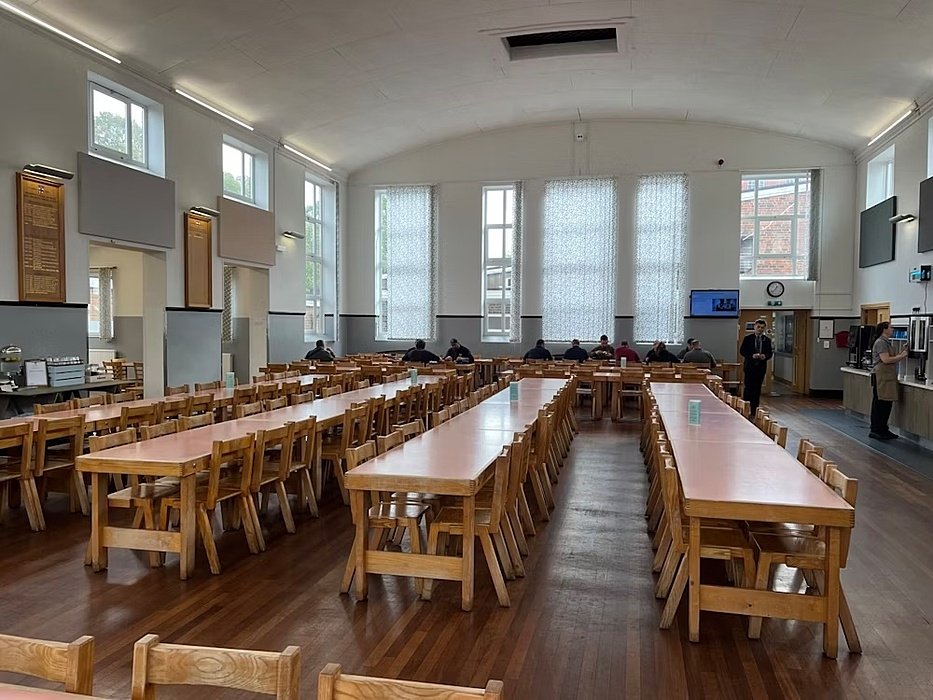 The school s dining hall