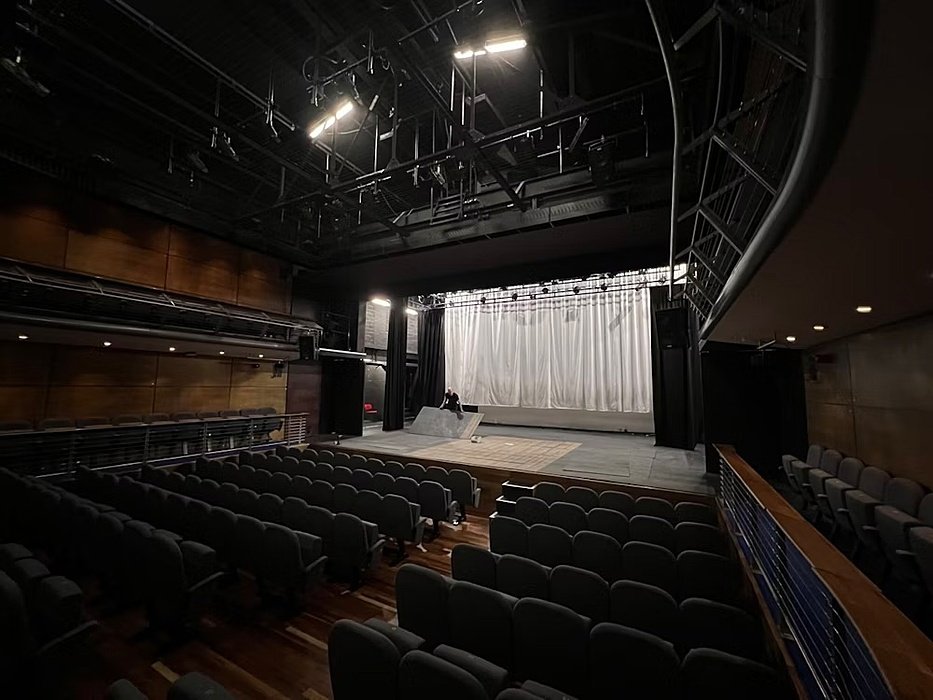 view from the back to the stage of Repton's fabulous theatre