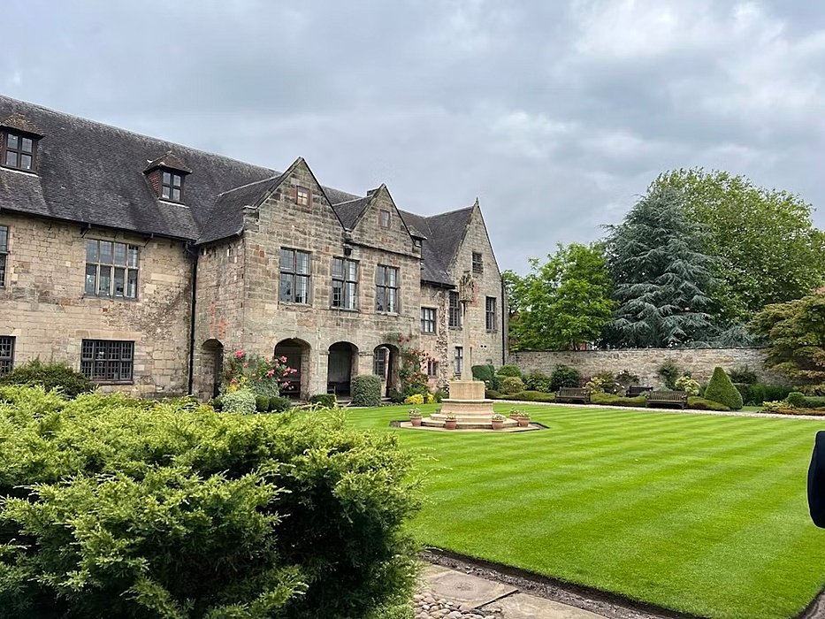 The stunning inner courtyard at Repton's Priory