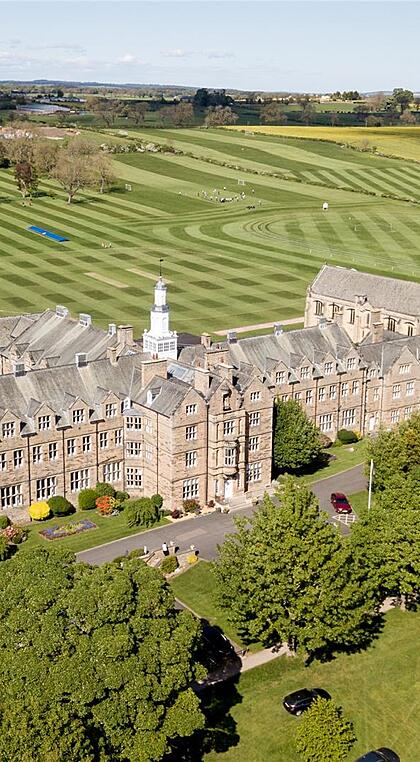 areal view of Barnard Castle School