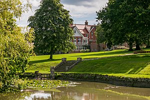 Steps leading to the water at the Park of Bede's Senior School
