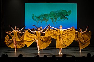A ballet performance on stage at Cheltenham Ladies College