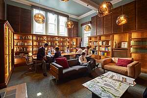 The cosy library at Harrow School