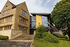The main entrance to the school