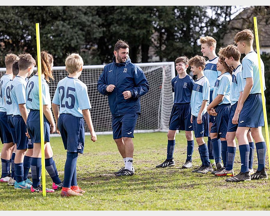 Football training at the Bournemouth Collegiate School