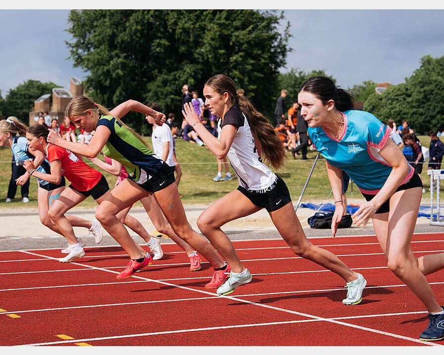 Charterhouse students are sprinting on the school's running track