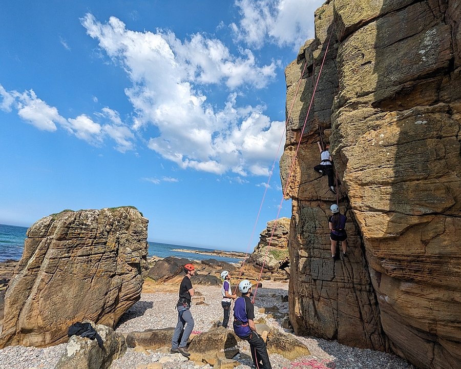 Copy of Copy of Climbing at the coast a couple of miles away