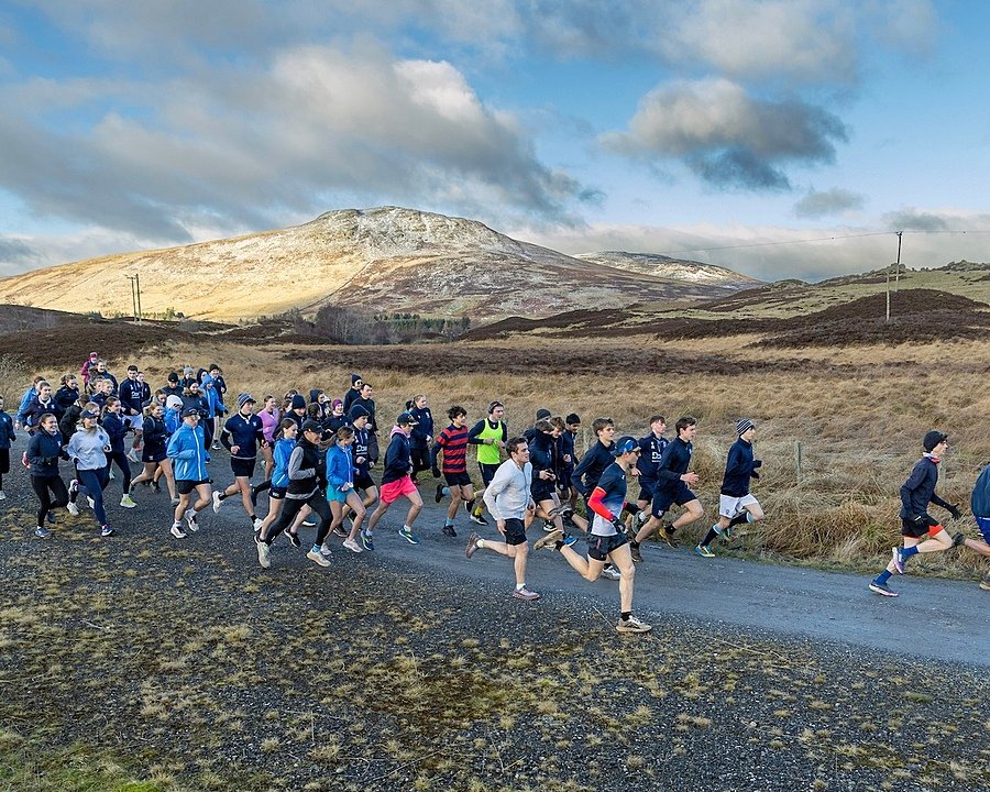 Glenalmond students running the Heartbreak Run