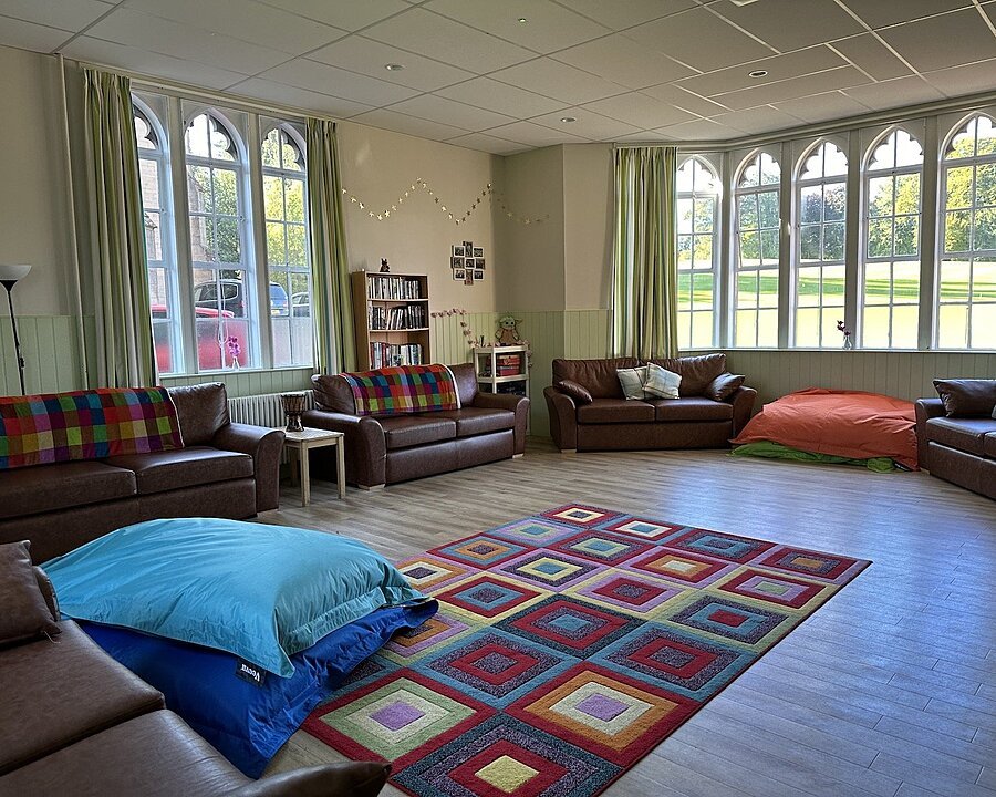 Communal space in a boarding house at Glenalmond College