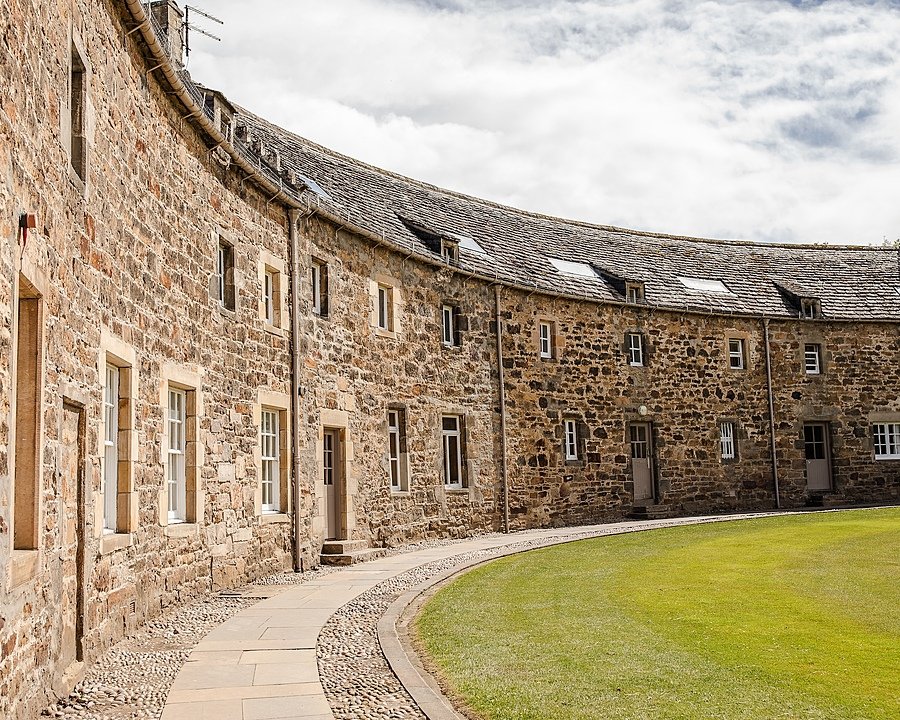 A crescent of boarding houses at Gordonstoun School