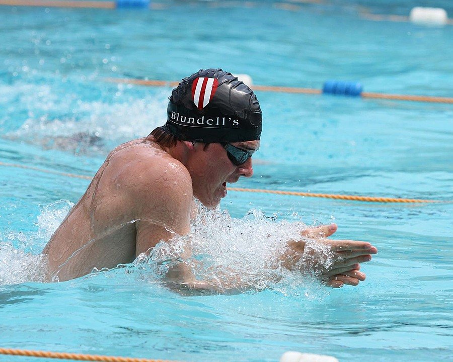 Swimming in the school’s own heated outdoor pool