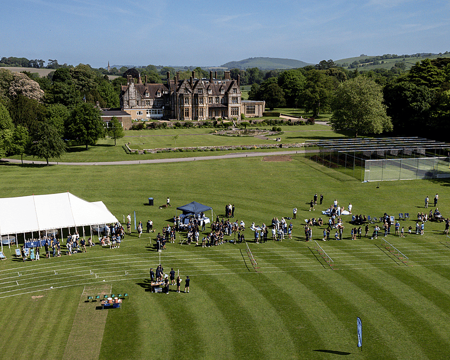A sports event in Summer at Clayesmore School