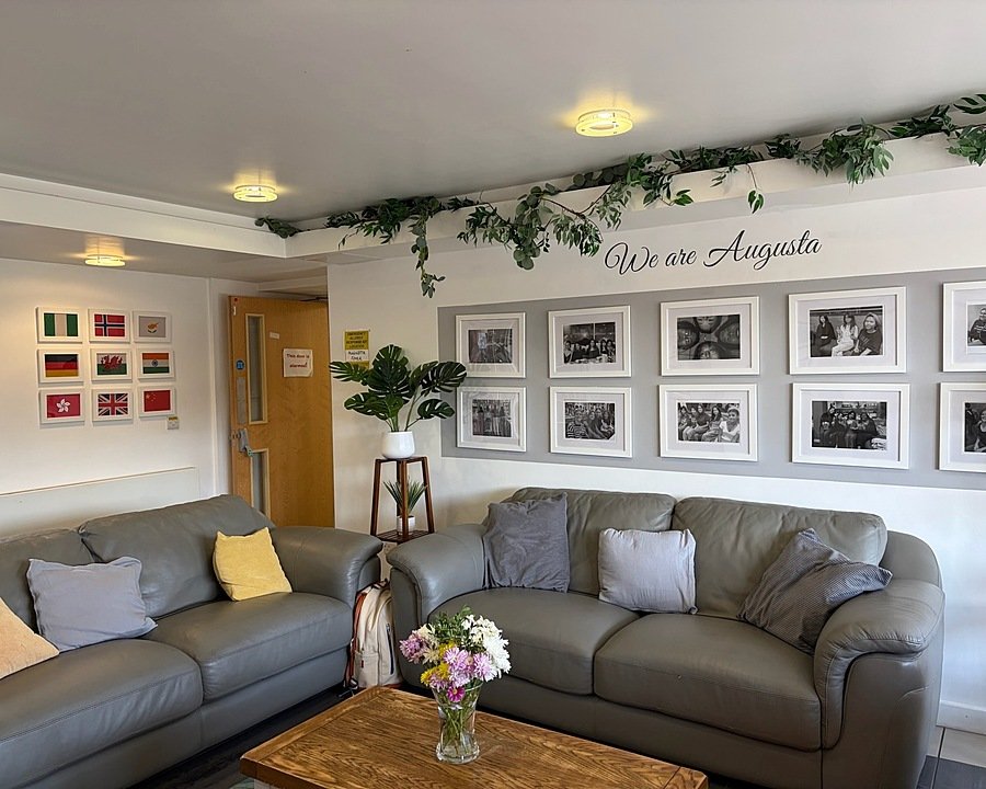 Comfortable common room in a boarding house at Haberdashers’ Monmouth School