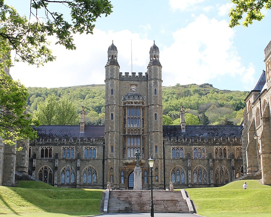 Malvern College with its Main Building surrounded by its green campus