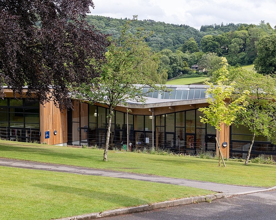 The Monkton Senior School in the summer from the outside