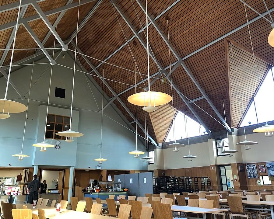 School cantine with high ceiling