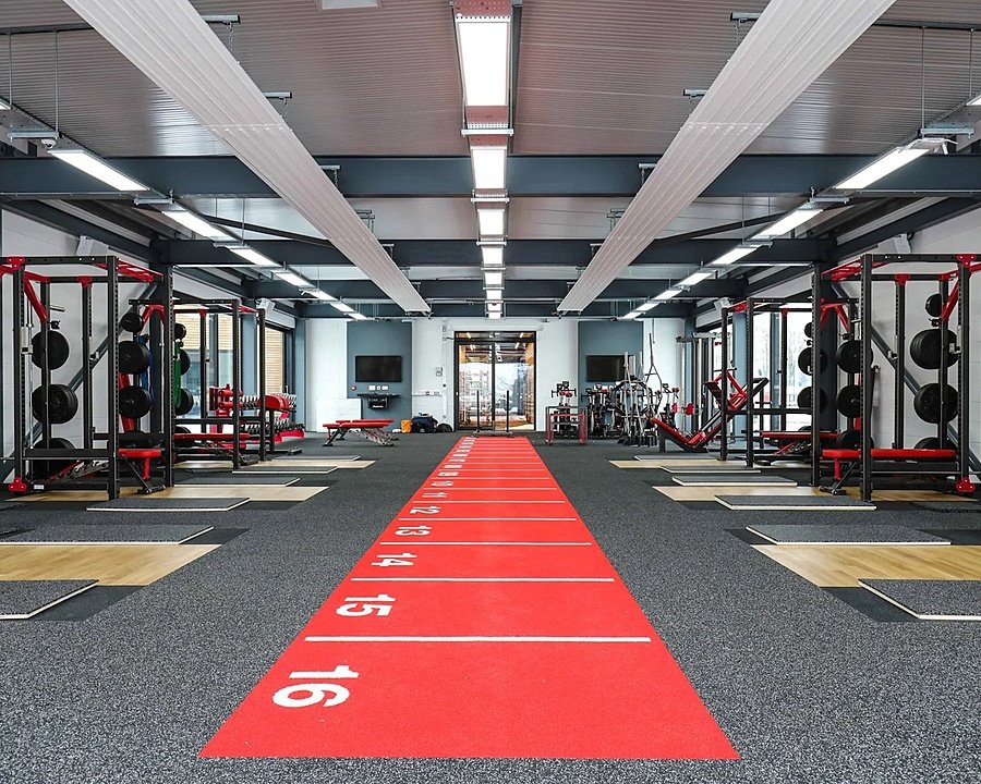 Modern room with heavy weights
