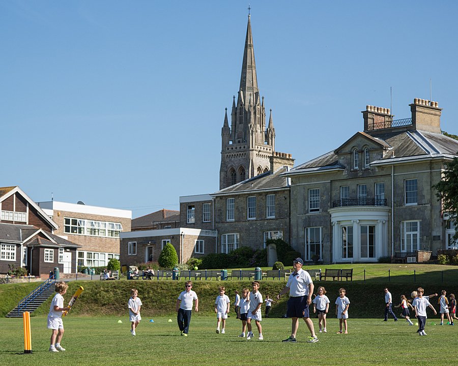a Junior Cricket training outside Ryde School