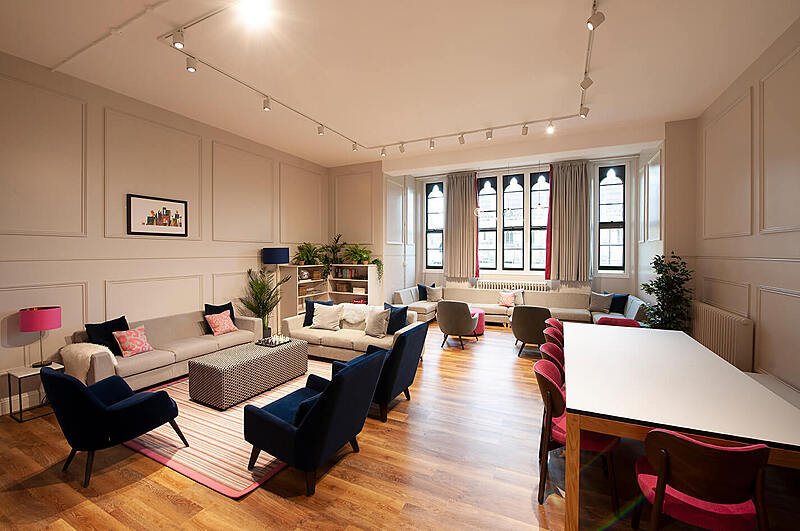 A communal space in one of the boarding houses at Charterhouse School
