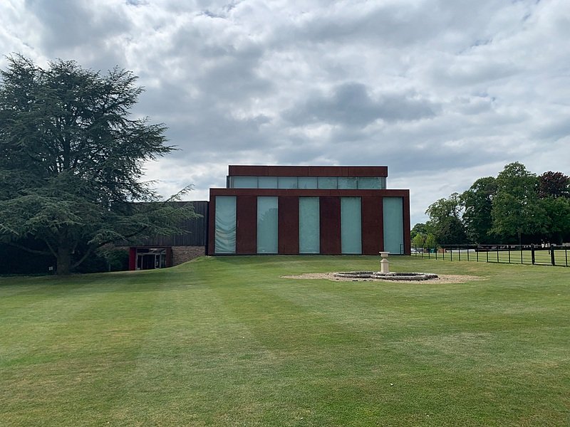 Contemporary red-brick theatre building on the campus of a leading British boarding school.