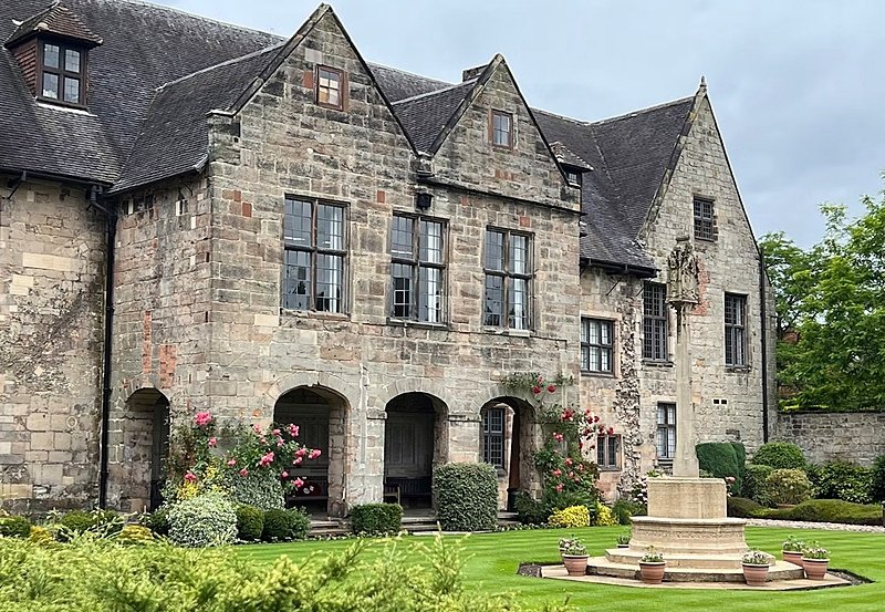 The beautiful old Repton School from the outside surrounded by its green campus