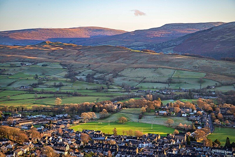 The infinite view into the countryside from Sedbergh School